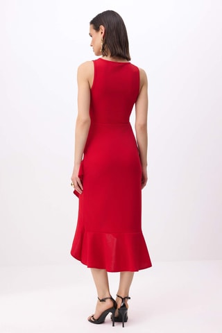 Vestido midi - Vermelho