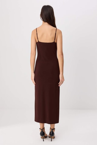 Robe fourreau - Marron