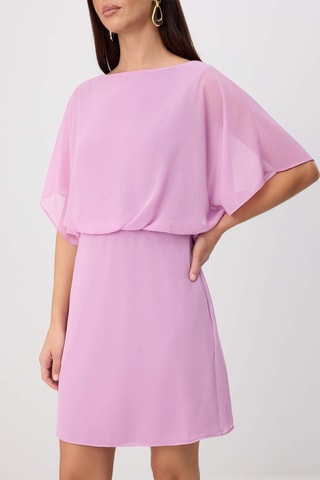 Vestido drapeado - Violeta