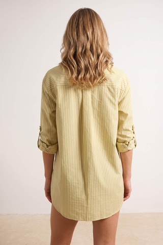 Camisa regular de praia - Verde e multicor