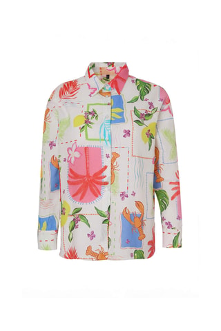 Camisa regular de praia - Multicor