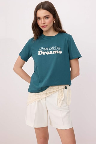 T-shirt regular - Verde-escuro