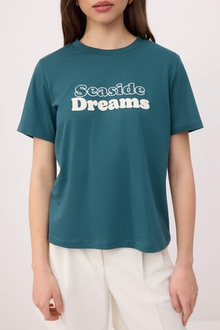 T-shirt regular - Verde-escuro