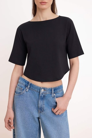 T-shirt cropped - Preto