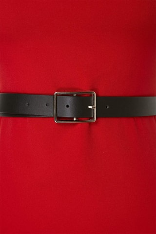 Vestido trapézio - Preto - Vermelho