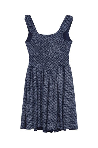 Vestido estilo patinadora - Azul e multicor