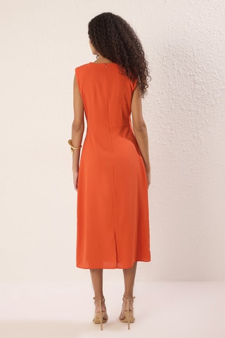 Robe drapée - Orange