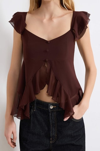 Crop top - Castanho