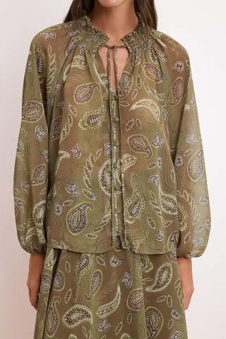Camisa - Caqui e multicor