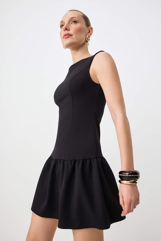 Vestido estilo patinadora - Malva - Preto