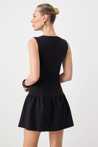 Vestido estilo patinadora - Malva - Preto