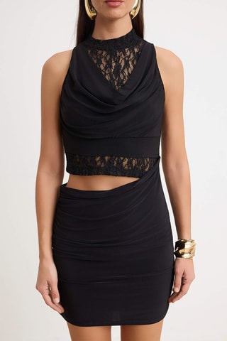 Vestido justo - Preto