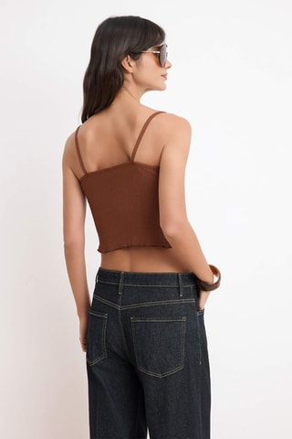 Crop top - Castanho
