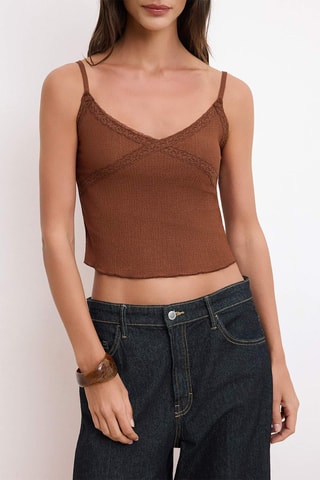 Crop top - Castanho