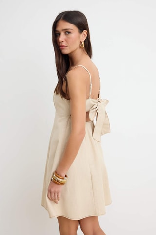 Vestido estilo patinadora - Bege