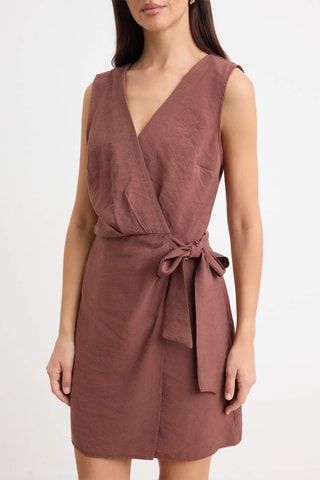 Vestido traçado - Castanho