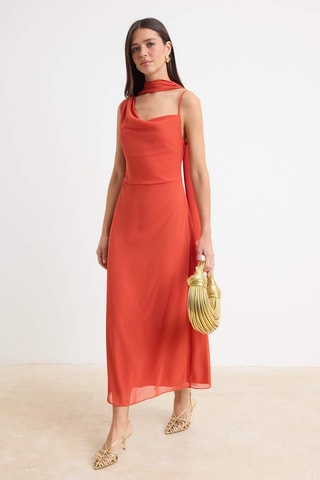 Vestido drapeado - Violeta