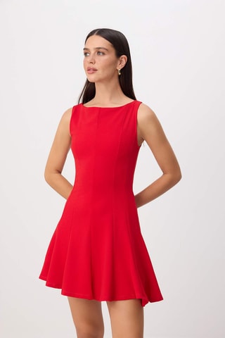 Vestido estilo patinadora - Vermelho