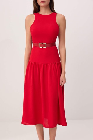 Vestido midi - Vermelho
