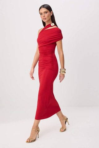 Vestido assimétrico - Vermelho
