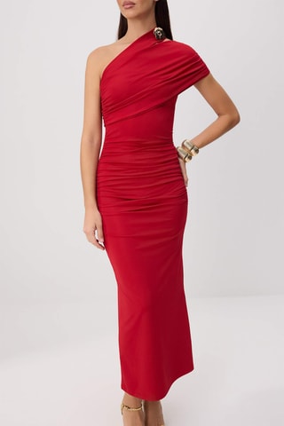 Vestido assimétrico - Vermelho