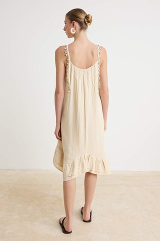 Vestido midi - Bege