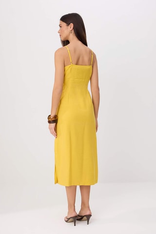 Vestido midi - Mostarda