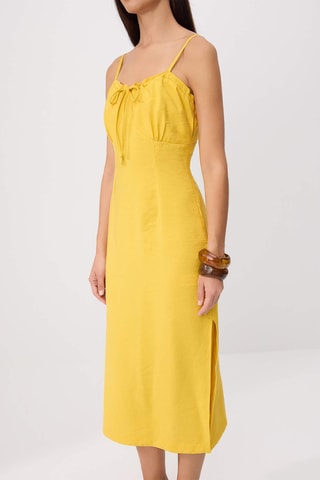 Vestido midi - Mostarda