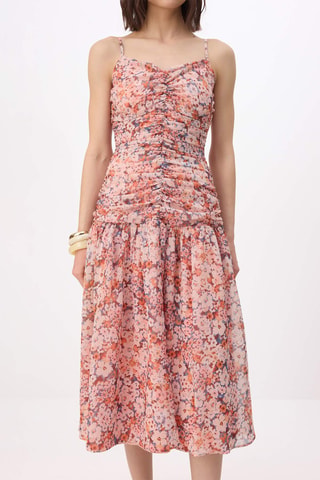 Robe midi - Multicolore