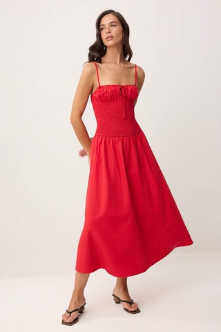 Robe midi - Rouge