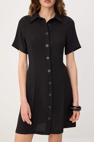 Vestido-camisa - Preto