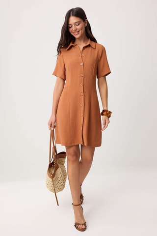 Vestido-camisa - Laranja