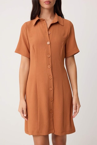 Vestido-camisa - Laranja