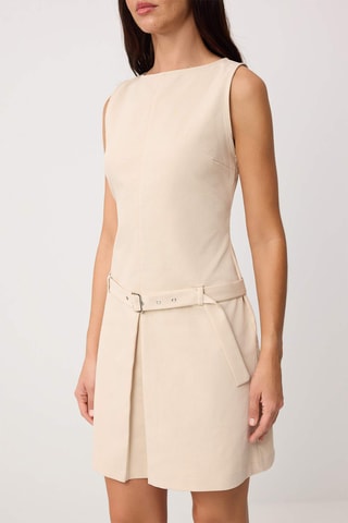 Vestido direito - Bege