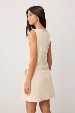 Vestido direito - Bege