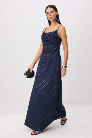 Robe longue - Bleu marine