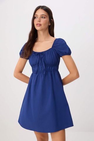 Vestido estilo patinadora - Azul-marinho