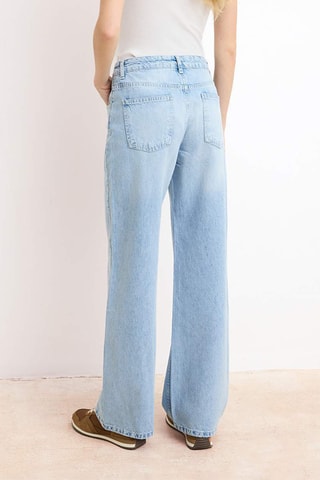 Calças de ganga wide legs - Azul-claro