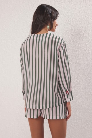 Camisa e calções de praia de cintura subida - Multicor