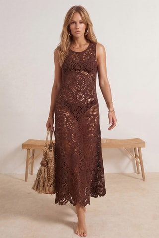 Vestido de praia - Castanho-escuro