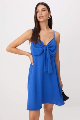 Vestido trapézio - Azul-escuro