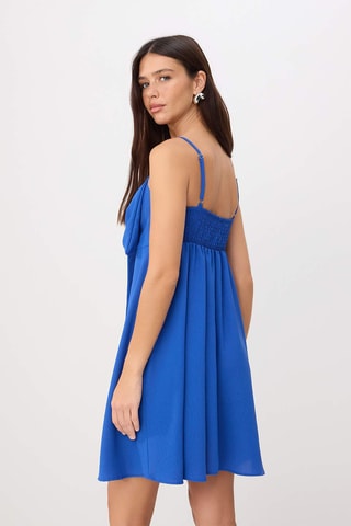 Vestido trapézio - Azul-escuro