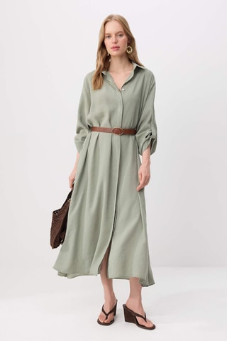 Vestido-camisa - Verde