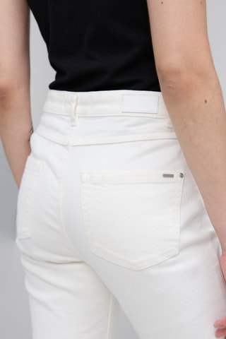 Jeans straight a vita alta - Bianco