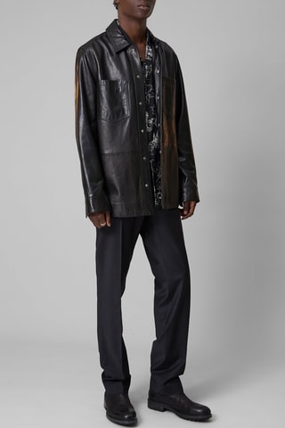 Giacca in pelle - Nero
