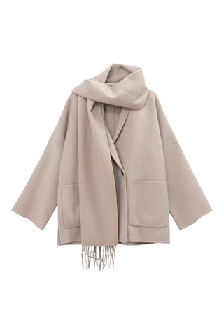 Cappotto e sciarpa in lana - Bianco