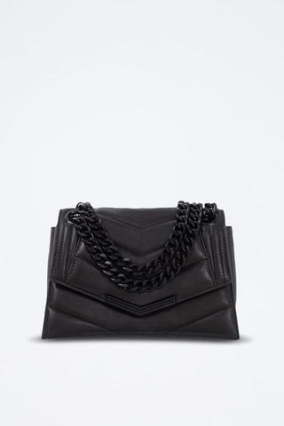 Borsa a spalla in pelle - Nero