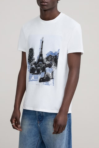 T-shirt - Nero, bianco e blu