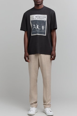 T-shirtin cotone bio - Bianco e grigio