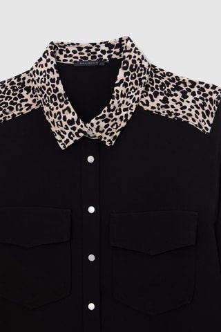 Camicia - Beige e nero